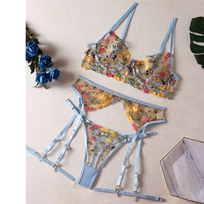 Lencería bordada 4 piezas